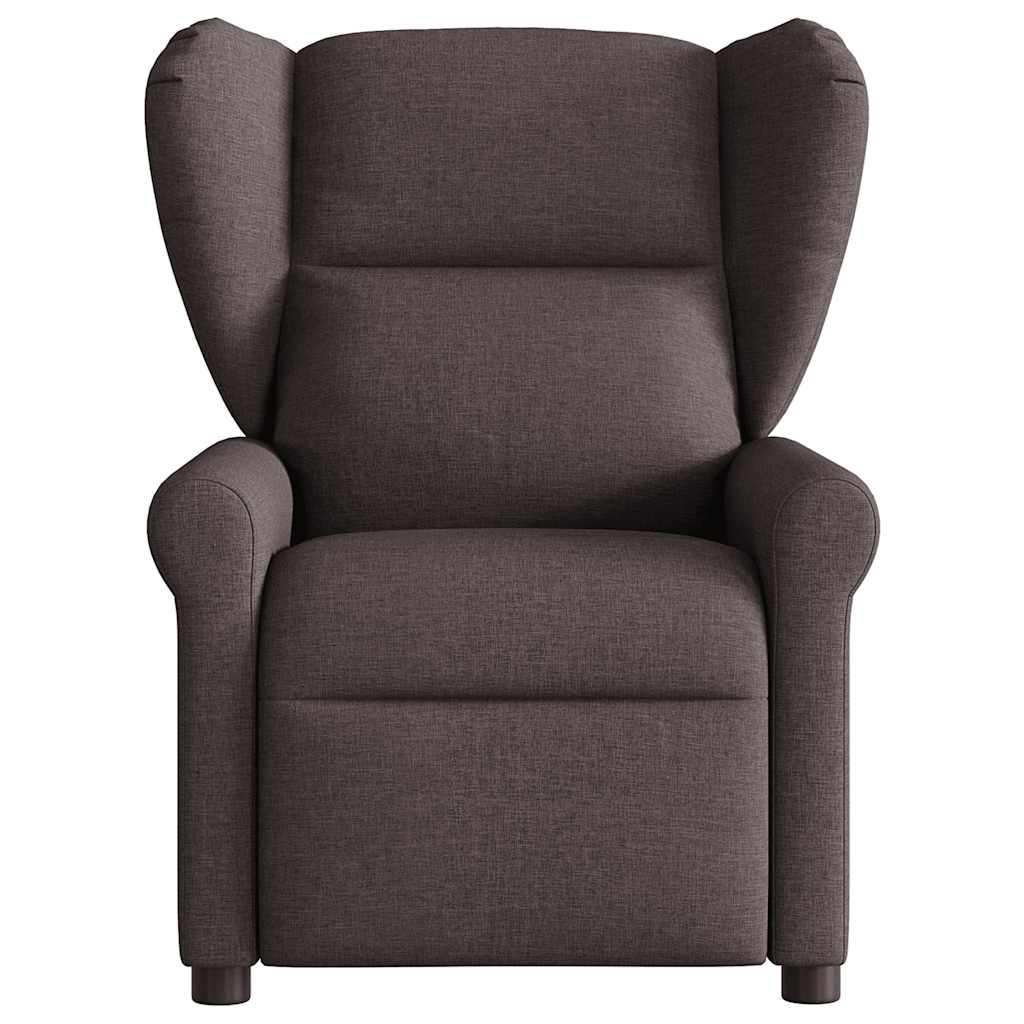 Fauteuil inclinable électrique Marron foncé Tissu