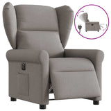 Fauteuil inclinable électrique Taupe Tissu
