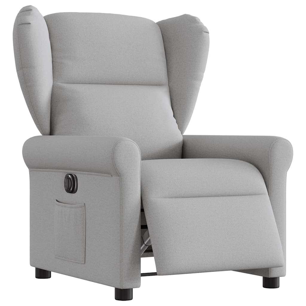 Fauteuil inclinable électrique gris nuage tissu