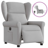 Fauteuil inclinable électrique gris nuage tissu