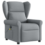 Fauteuil de massage inclinable électrique gris clair tissu
