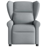 Fauteuil de massage inclinable électrique gris clair tissu