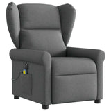 Fauteuil inclinable de massage électrique gris foncé tissu