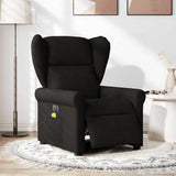 Fauteuil de massage inclinable électrique Noir Tissu