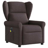 Fauteuil de massage inclinable électrique Marron foncé Tissu