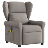 Fauteuil de massage inclinable électrique Taupe Tissu