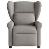Fauteuil de massage inclinable électrique Taupe Tissu