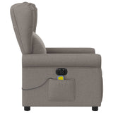 Fauteuil de massage inclinable électrique Taupe Tissu