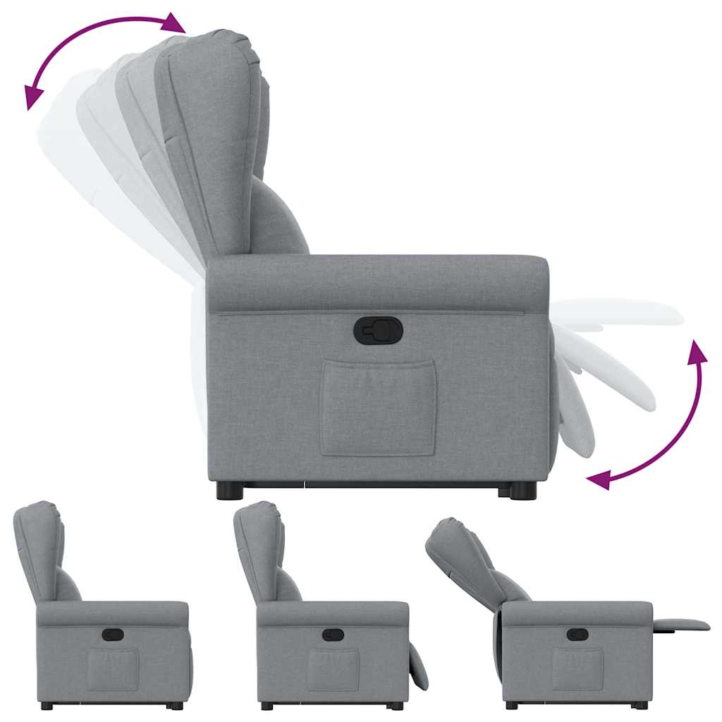 Fauteuil inclinable Gris clair Tissu