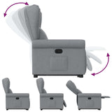 Fauteuil inclinable Gris clair Tissu