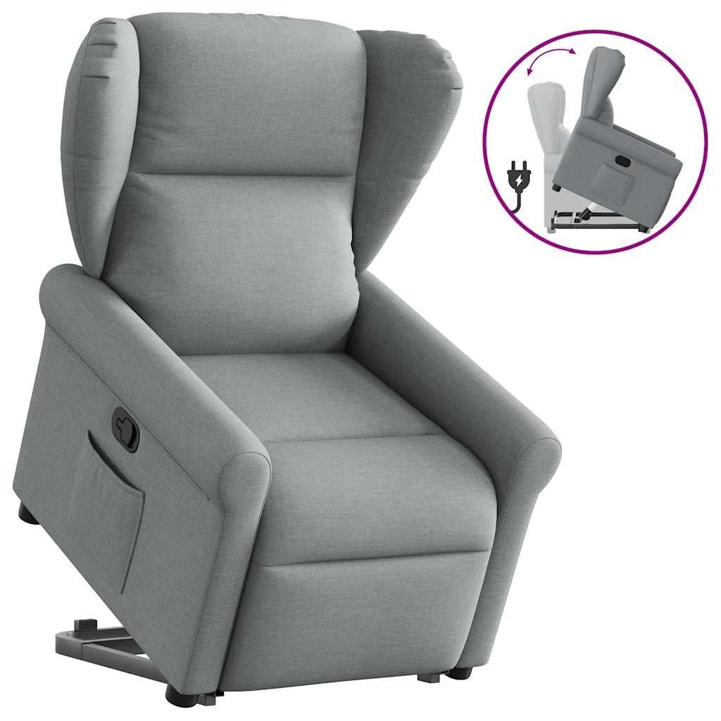 Fauteuil inclinable Gris clair Tissu
