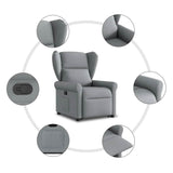 Fauteuil inclinable Gris clair Tissu