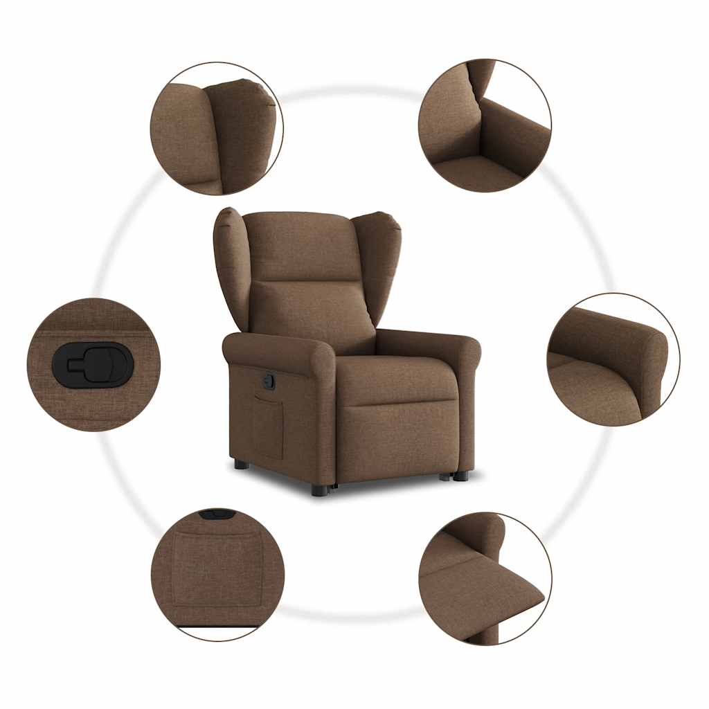 Fauteuil inclinable Marron Tissu