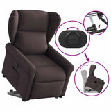 Fauteuil inclinable marron foncé tissu