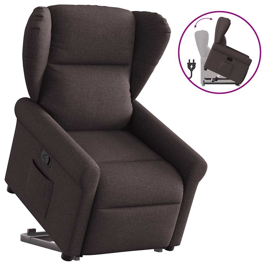 Fauteuil inclinable marron foncé tissu
