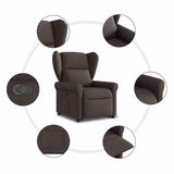 Fauteuil inclinable marron foncé tissu
