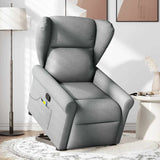 Fauteuil de massage inclinable Gris clair Tissu