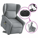 Fauteuil de massage inclinable Gris clair Tissu