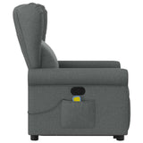Fauteuil de massage inclinable Gris foncé Tissu