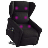 Fauteuil de massage inclinable Noir Tissu