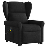 Fauteuil de massage inclinable Noir Tissu