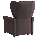 Fauteuil inclinable de massage Marron foncé Tissu