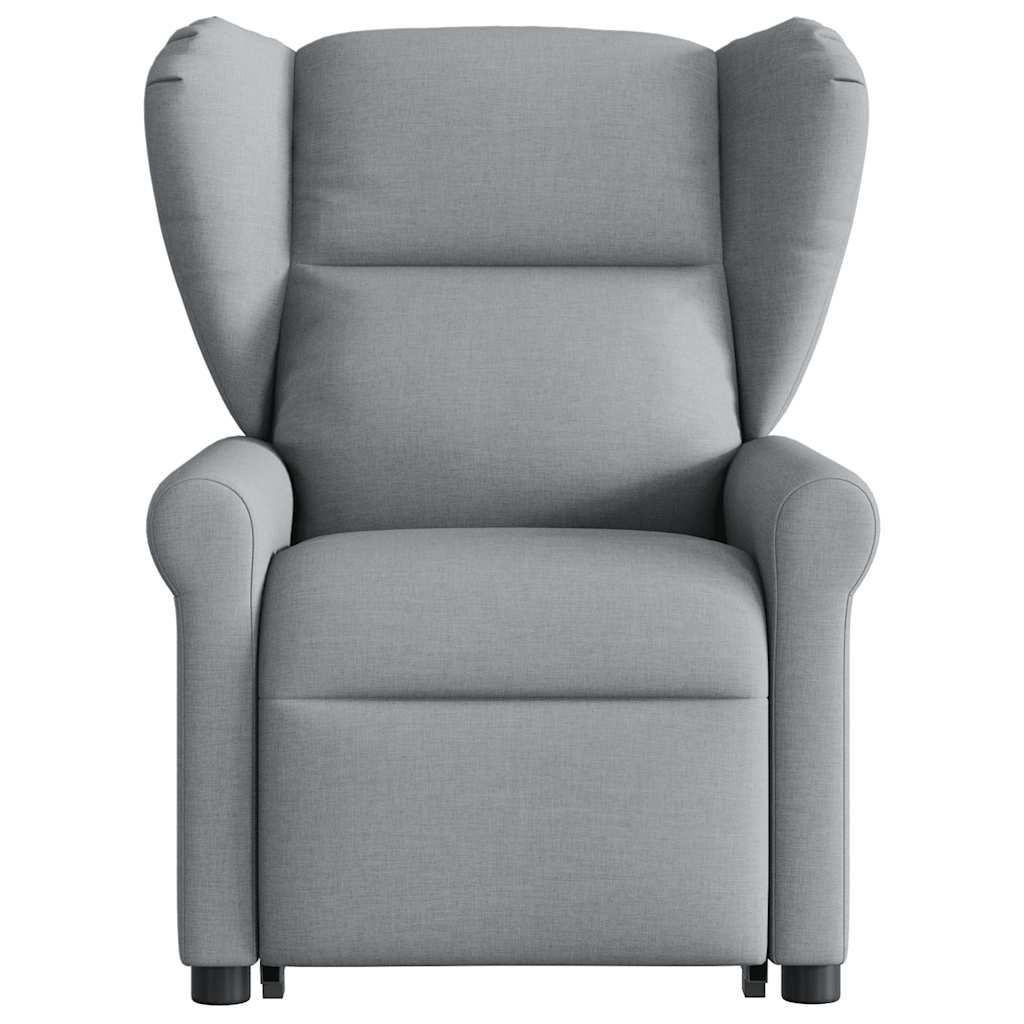Fauteuil inclinable électrique gris clair tissu