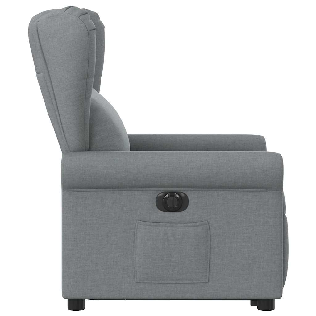 Fauteuil inclinable électrique gris clair tissu