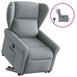 Fauteuil inclinable électrique gris clair tissu