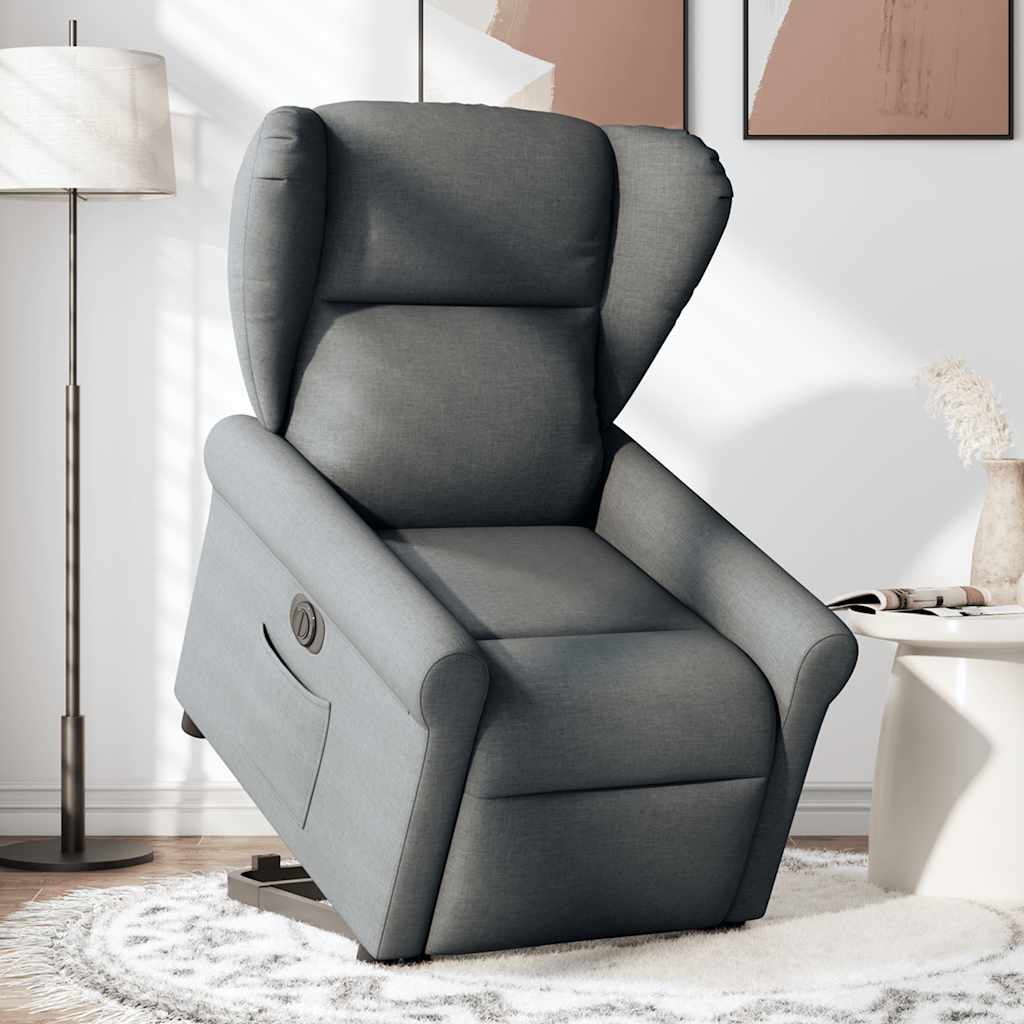 Fauteuil inclinable électrique gris foncé tissu
