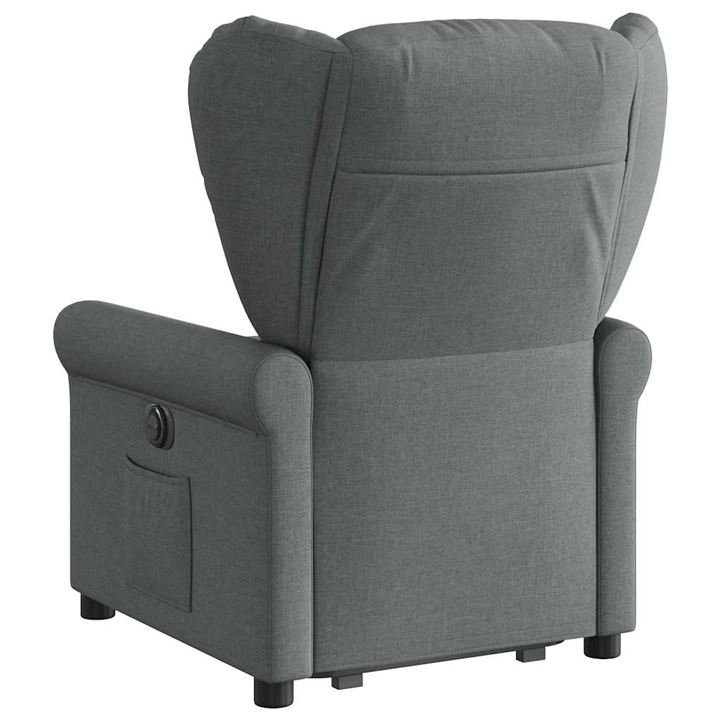 Fauteuil inclinable électrique gris foncé tissu