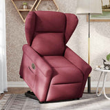 Fauteuil inclinable électrique rouge bordeaux tissu