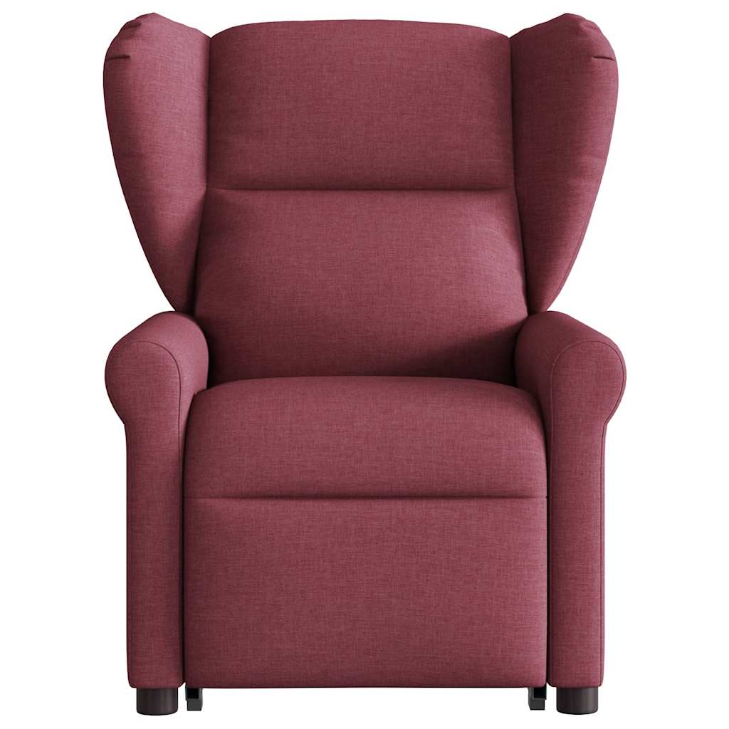 Fauteuil inclinable électrique rouge bordeaux tissu