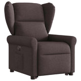Fauteuil inclinable électrique marron foncé tissu