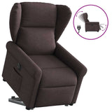 Fauteuil inclinable électrique marron foncé tissu