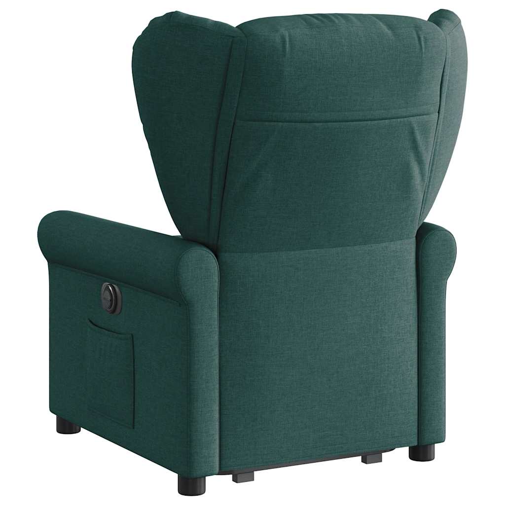 Fauteuil inclinable électrique vert foncé tissu
