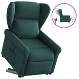 Fauteuil inclinable électrique vert foncé tissu
