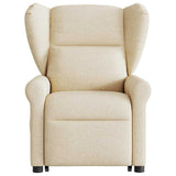 Fauteuil inclinable électrique crème tissu