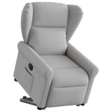Fauteuil inclinable électrique gris nuage tissu