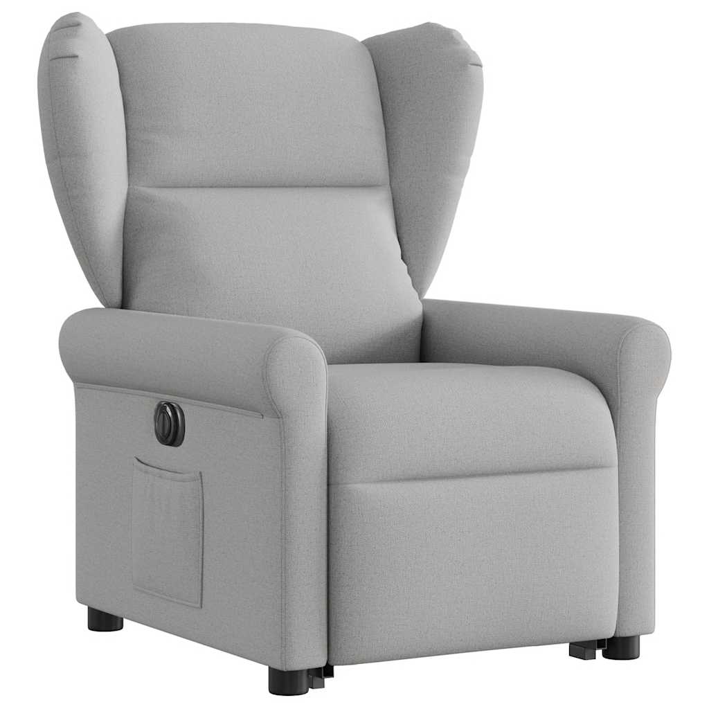 Fauteuil inclinable électrique gris nuage tissu