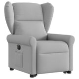 Fauteuil inclinable électrique gris nuage tissu