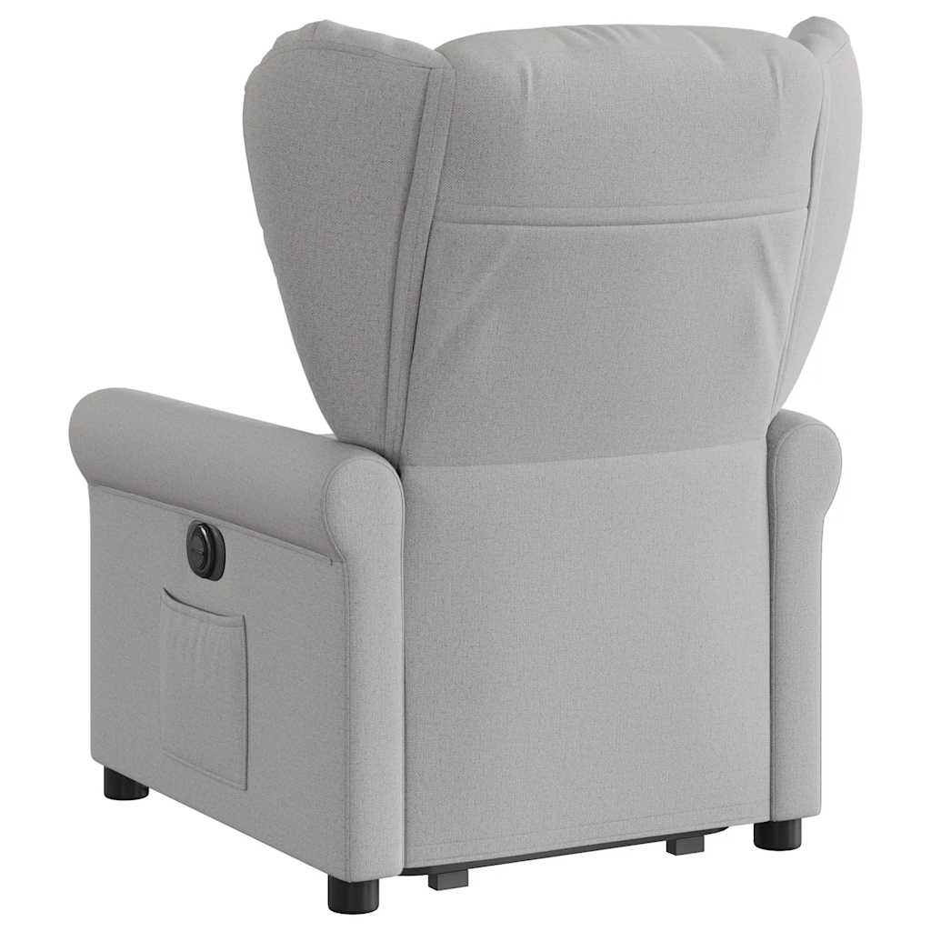 Fauteuil inclinable électrique gris nuage tissu