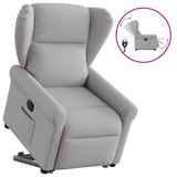 Fauteuil inclinable électrique gris nuage tissu