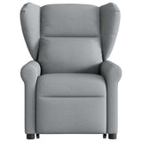 Fauteuil inclinable de massage électrique Gris clair Tissu