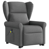 Fauteuil inclinable de massage électrique Gris foncé Tissu