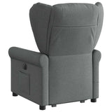 Fauteuil inclinable de massage électrique Gris foncé Tissu