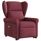 Fauteuil inclinable de massage électrique Rouge bordeaux Tissu