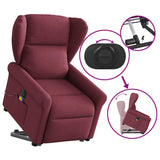 Fauteuil inclinable de massage électrique Rouge bordeaux Tissu