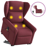 Fauteuil inclinable de massage électrique Rouge bordeaux Tissu