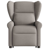 Fauteuil inclinable de massage électrique Taupe Tissu